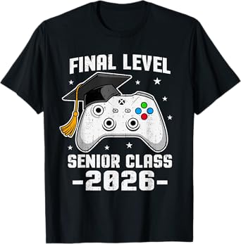 Senior 2026 Video Game Gamer Class of 2026 Graduation Grad T-Shirt