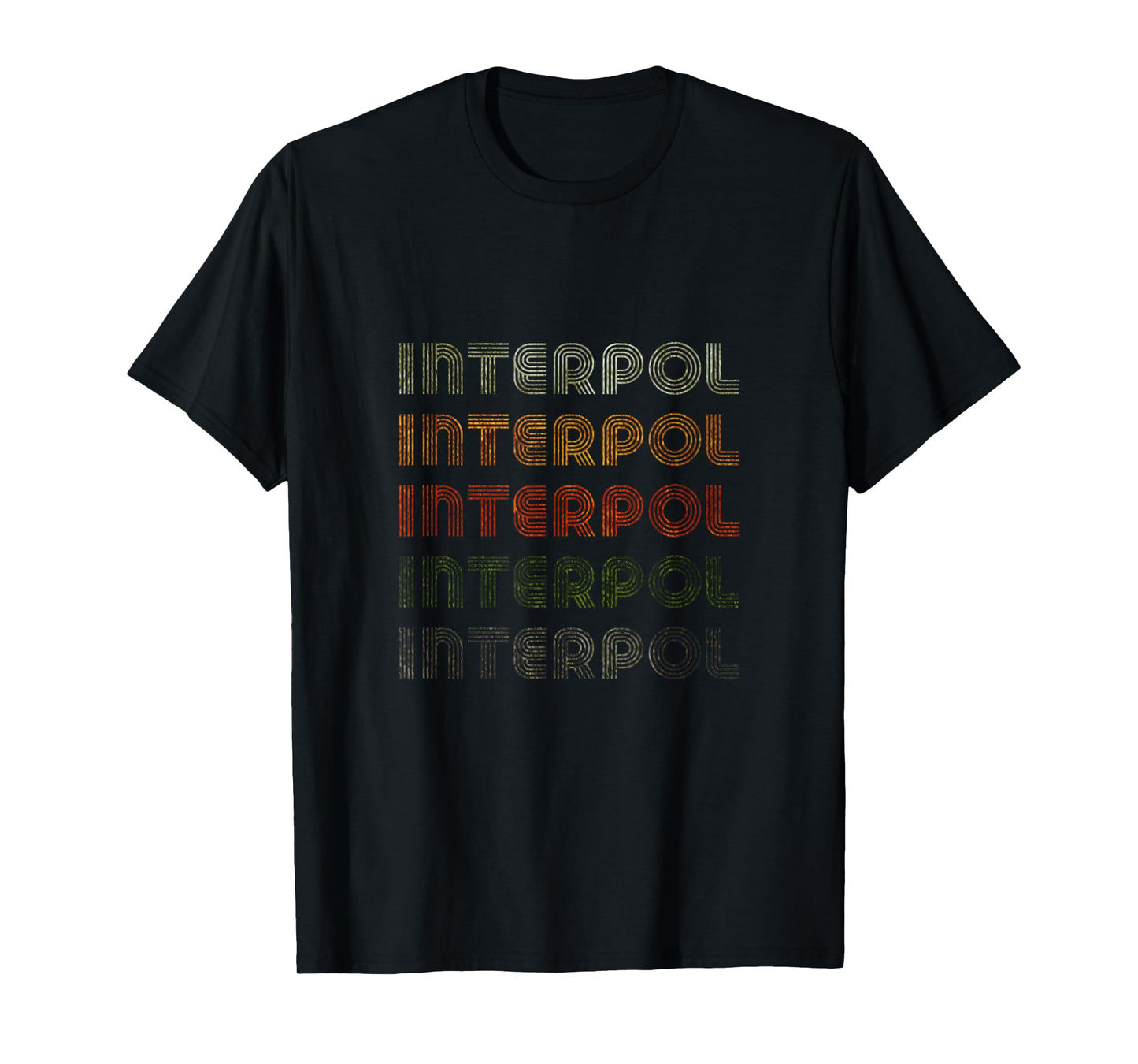 Love Heart Interpol Tee Grunge Vintage Style Black Interpol T-Shirt