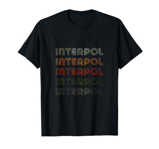 Love Heart Interpol Tee Grunge Vintage Style Black Interpol T-Shirt