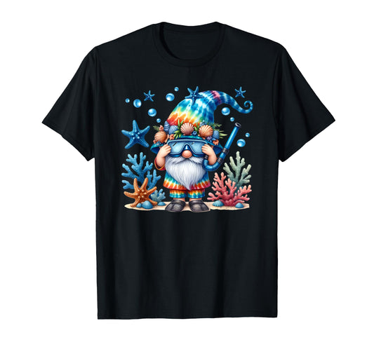 Scuba Diving Accessories Summer Gnome For Beach Vacation T-Shirt