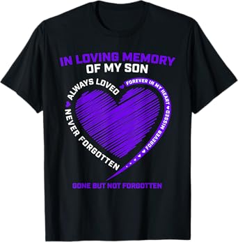 In Memory Of My Son Remembering Gifts Heaven I Miss My Son T-Shirt