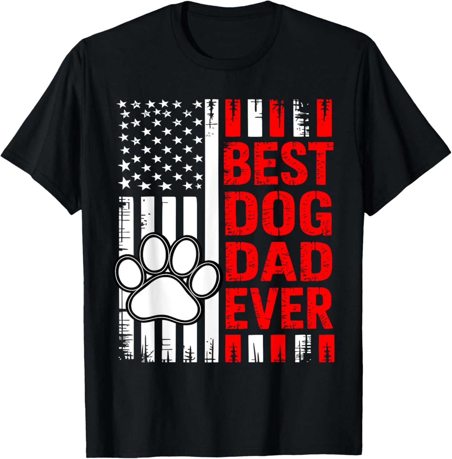 Best Dad Ever Dog Dad Men Funny Father T-Shirt