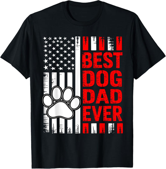 Best Dad Ever Dog Dad Men Funny Father T-Shirt