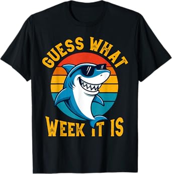 Guess What Week It Is - Shark Lover 2025 Ocean Wildlife Kids T-Shirt