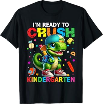 I'm Ready To Crush Kindergarten Dinosaur Back To School Kids T-Shirt