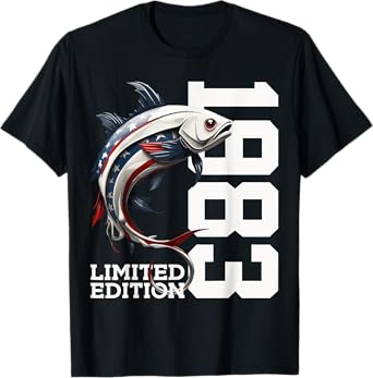 ANGLER 42ND BIRTHDAY FISHING LIMITED EDITION 1983 T-Shirt