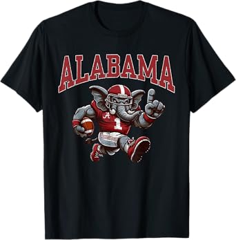 Alabama AL Vintage Sport Funny Elephant Men Women Kid boy T-Shirt