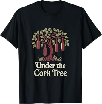 Under the Cork Tree Wine Bar Magic Tree Design T-Shirt
