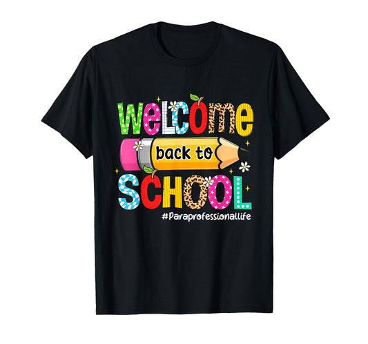 Welcome Back To School Paraprofessional Life Leopard T-Shirt
