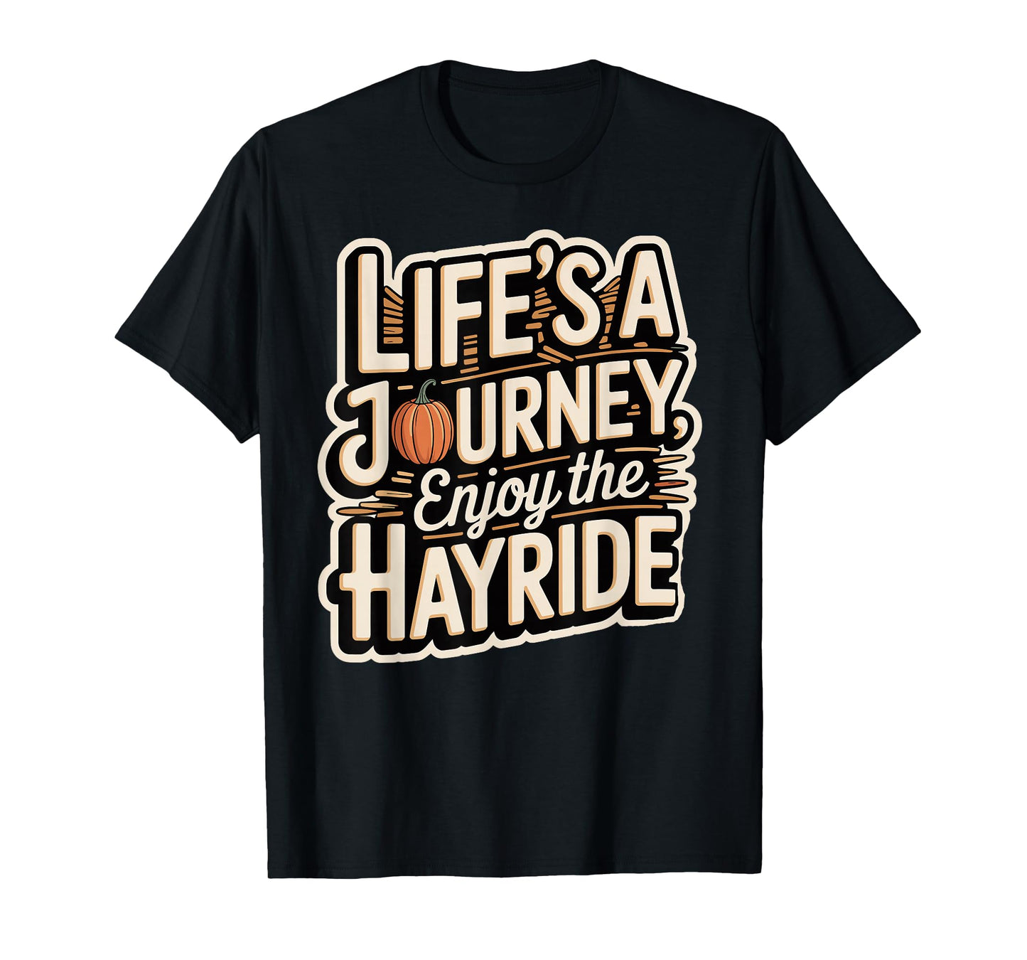 Hayride Scenic Autumn Pumpkin Ride Maze Event T-Shirt