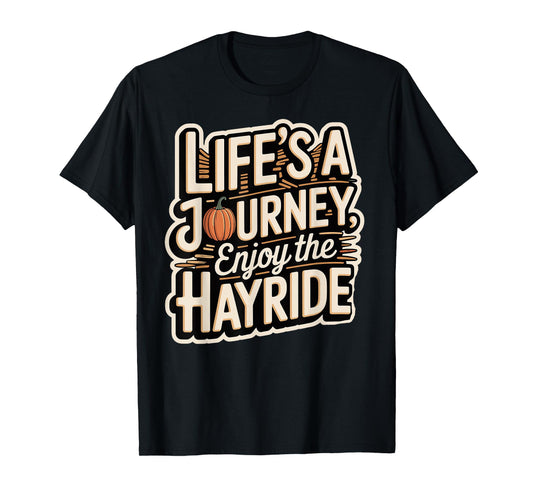 Hayride Scenic Autumn Pumpkin Ride Maze Event T-Shirt
