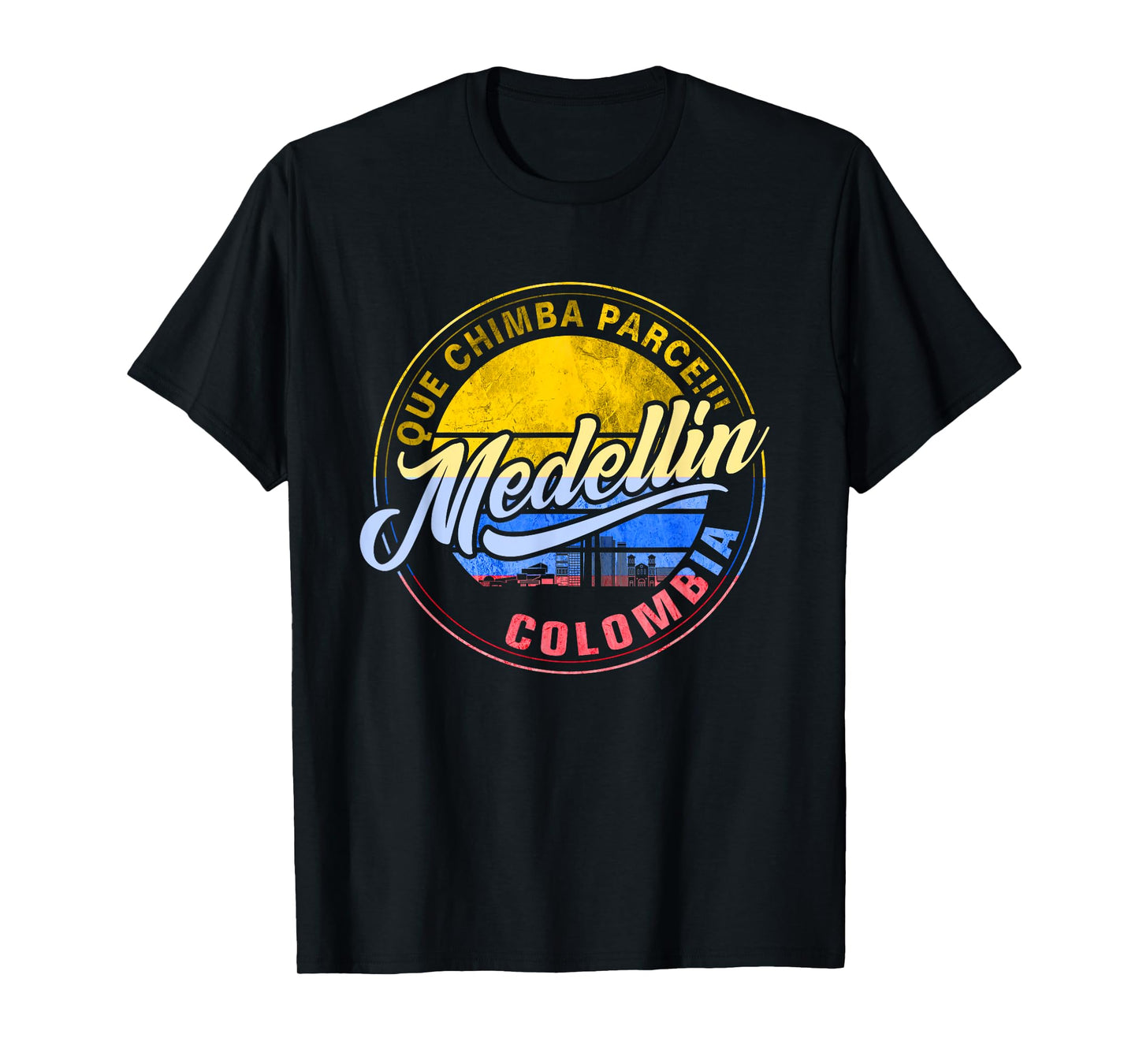 Que Chimba Parce Medellin Colombia Flag Medallo T-Shirt