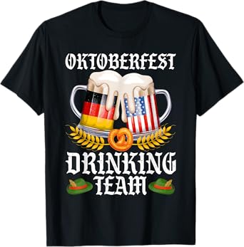 Oktoberfest Drinking Team Beer Festival Glasses Of Beer T-Shirt