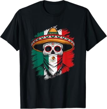 México Mexico Skull Cinco De Mayo Tijuana Pride Mexican T-Shirt