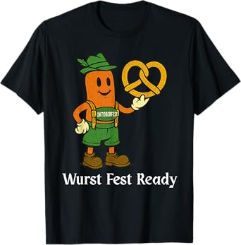 Wurst Fest Ready Sausage Lederhosen Funny Oktoberfest T-Shirt