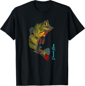 Fishing Shirts | PEACOCK BASS Fishing Art Gift Shirt For Dad T-Shirt