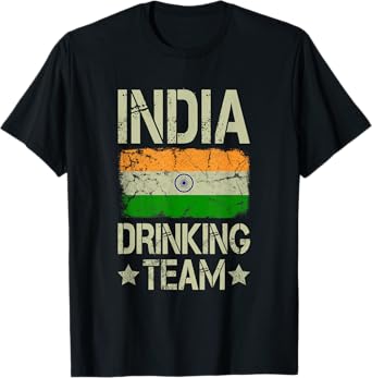 India Drinking Team Indian Flag Funny Drinking T-Shirt