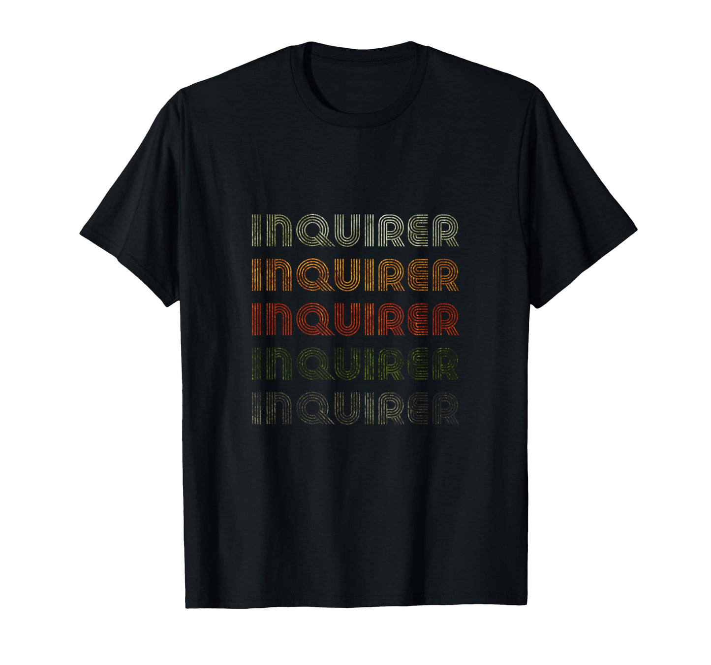 Love Heart Inquirer Tee Grunge Vintage Style Black Inquirer T-Shirt