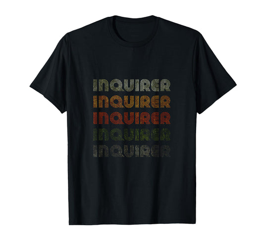 Love Heart Inquirer Tee Grunge Vintage Style Black Inquirer T-Shirt