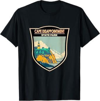 Cape Disappointment State Park Washington Badge Vintage T-Shirt