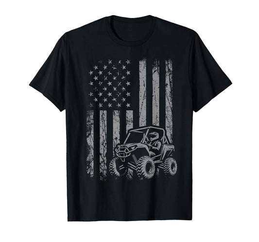 American Flag UTV Side By Side SXS Off Road T-Shirt