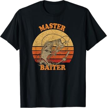 Master Baiter, Vintage Bass Fishing, Funny Camping T-Shirt