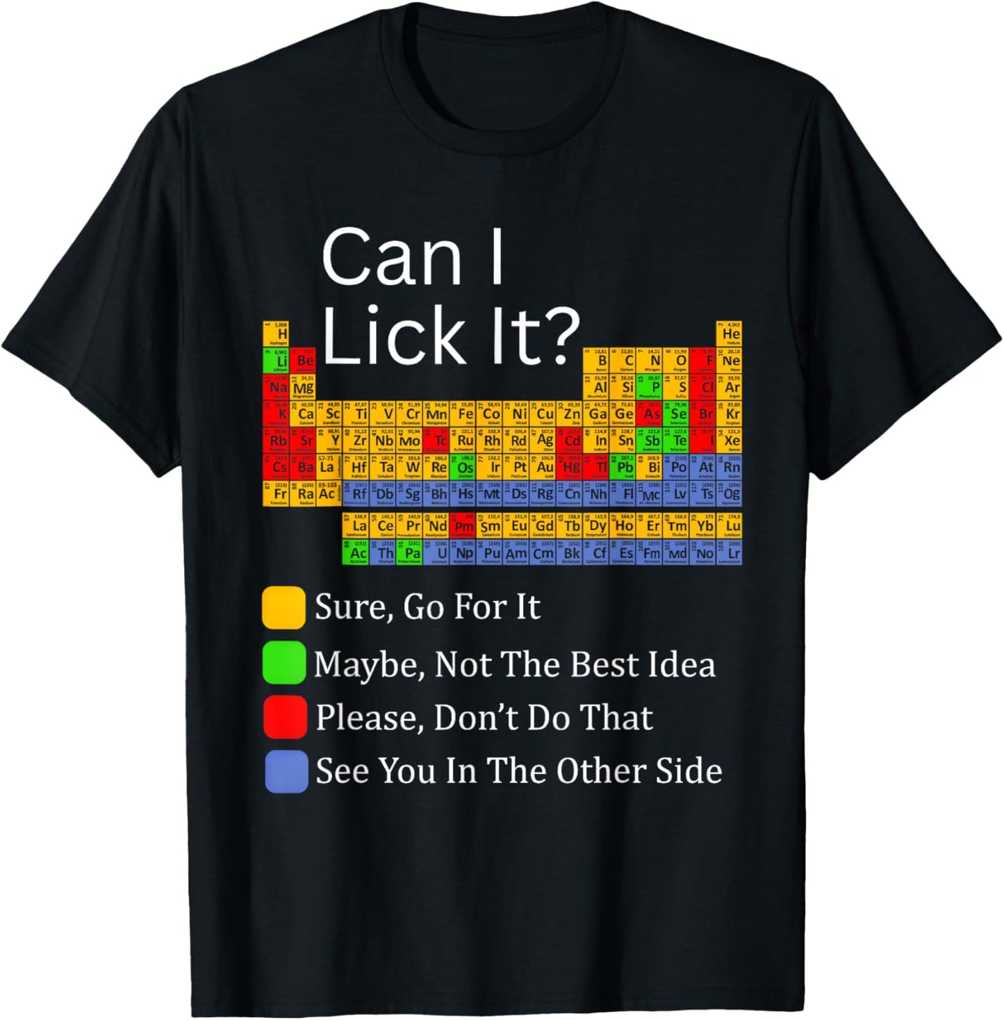 Can I Lick It Funny 100 Days Of School Periodic Table Kids Tee by TeeBrew