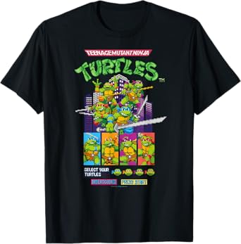 Teenage Mutant Ninja Turtles Arcade Game Screen Retro T-Shirt