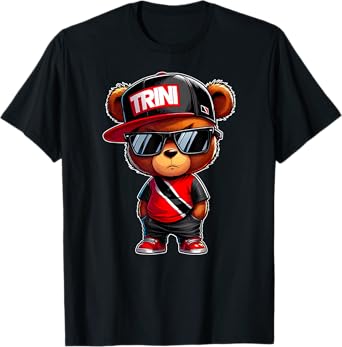 TRINI Teddy Bear Cute Trinidad Flag Trinidadian Carnival Art T-Shirt