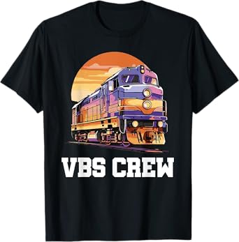 I Love VBS 2025 Vacation Bible School Railroad VBS Crew T-Shirt
