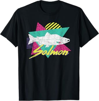 Vintage Retro 80s Or 90s Salmon Fish T-Shirt