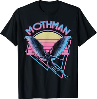 Mothman Vaporwave Cryptozoology Retro Vintage Cryptid T-Shirt