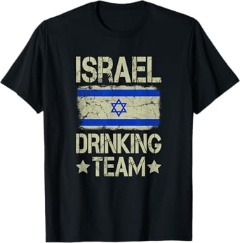 Israel Drinking Team Israeli Flag Funny Drinking T-Shirt