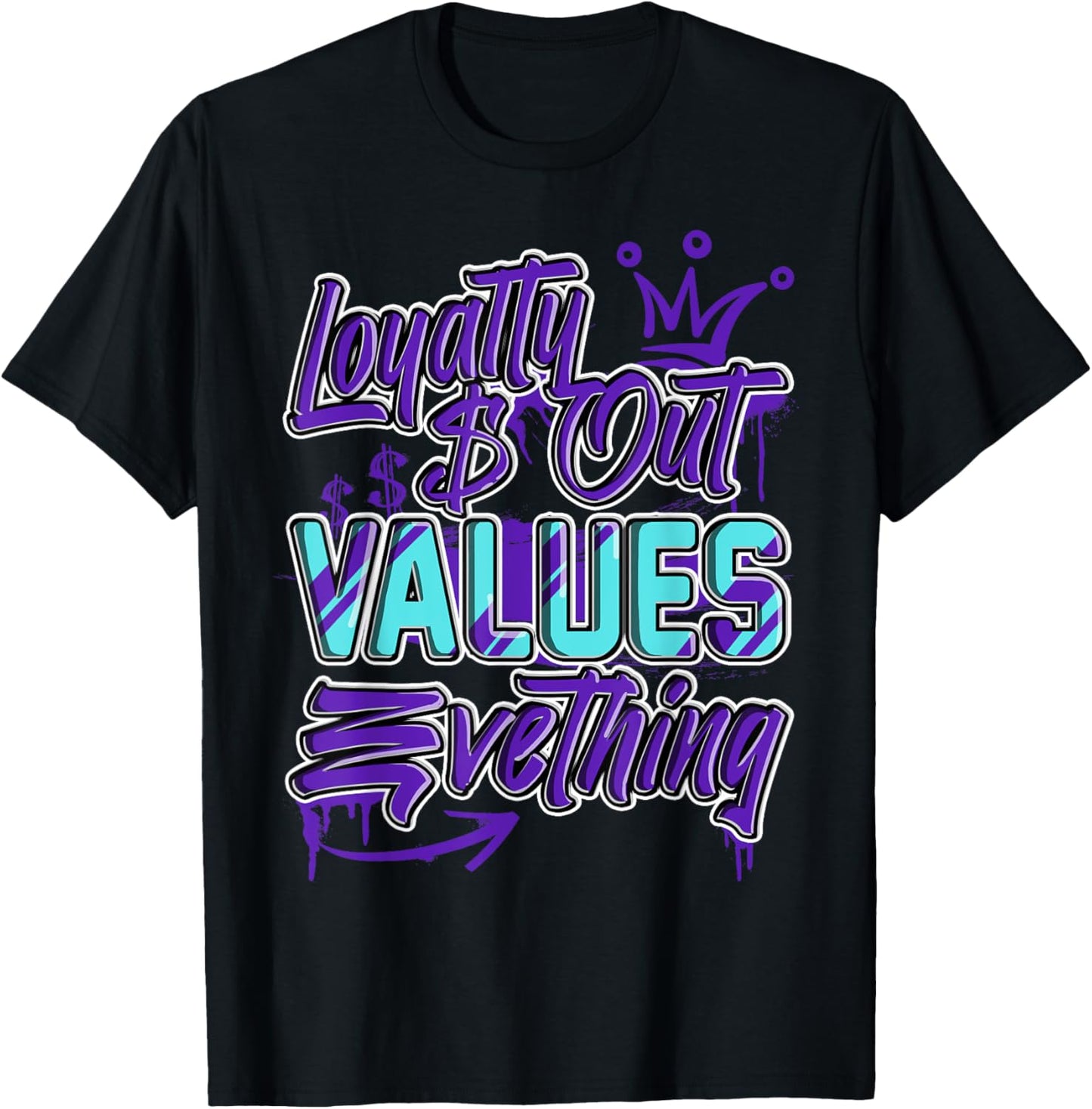 Loyalty Values Grape 5s Matching Tee For Men Women T-Shirt