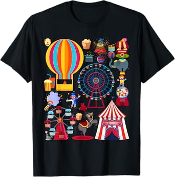 Circus Love Heart Ringmaster Party Circus Men Women Kids Boy T-Shirt
