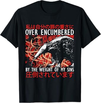 Over Encumbered Existential Japanese Gothic Pangolin Meme T-Shirt