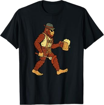Sasquatch Oktoberfest Beer Festival Prost Funny Oktoberfest T-Shirt