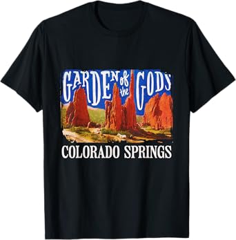 Vintage Garden Of The Gods Colorado Springs Travel Souvenir T-Shirt