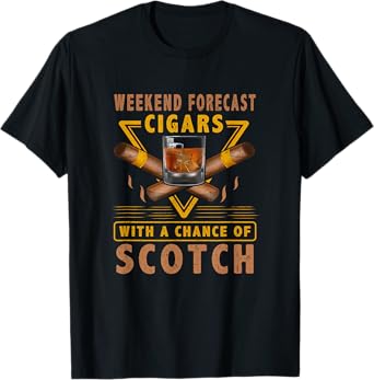Cool Cigar and Scotch T-Shirt for Old Guys or Dads Gifts T-Shirt