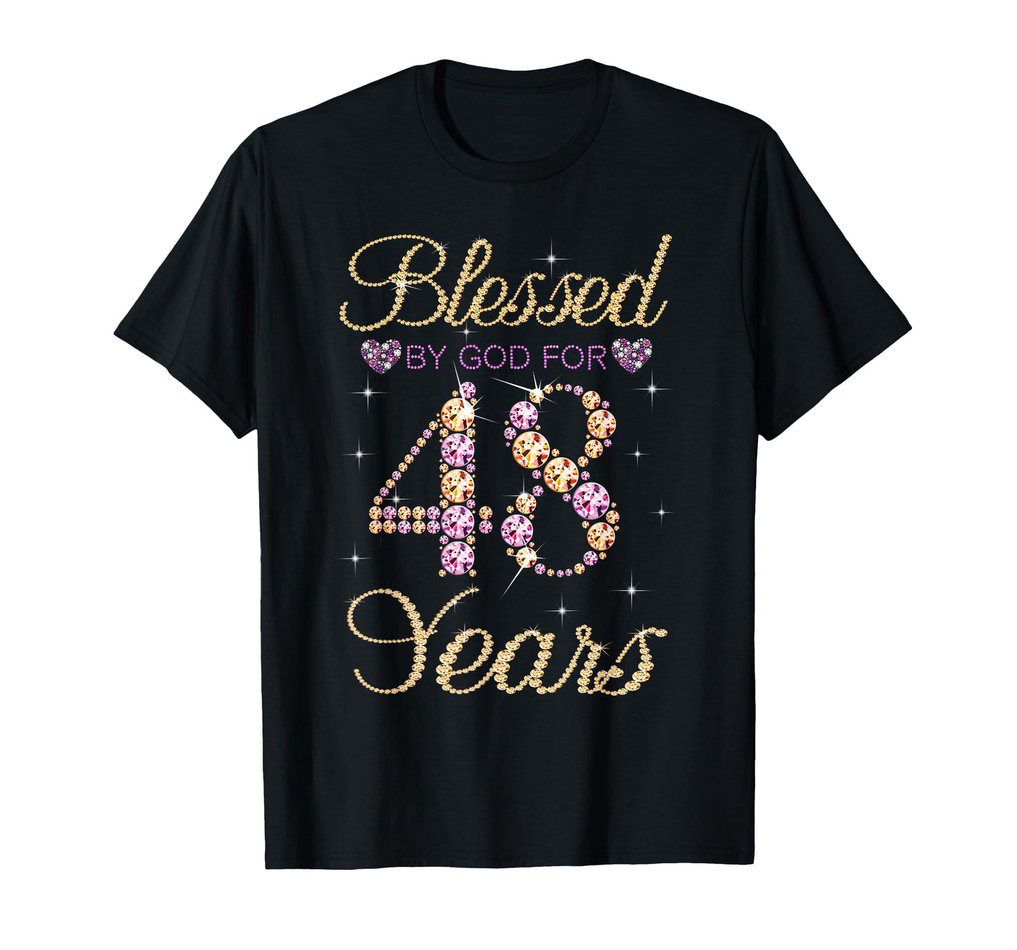 Blessed By God For 48 Years Funny 48th Birthday Women T-Shirt