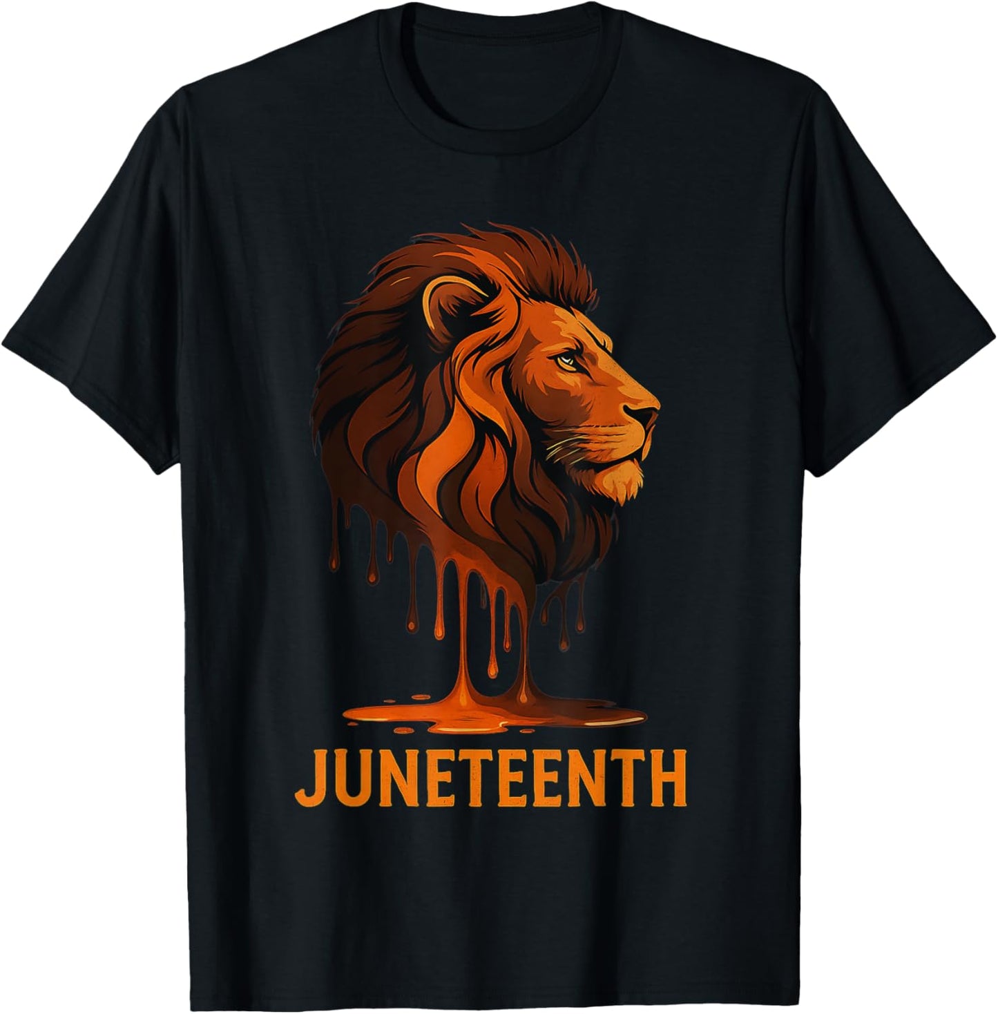 Juneteenth Lion Melanin African June 19th Men Women & Kids T-Shirt