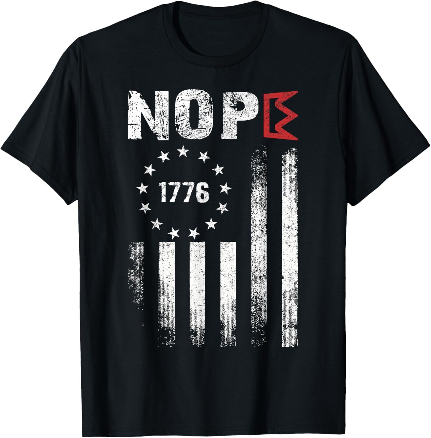 No Kings Nope Protest Since 1776 Sign Horizontal 4th Of July T-shirt