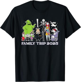Disney The Nightmare Before Christmas Stars Family Trip 2025 T-Shirt