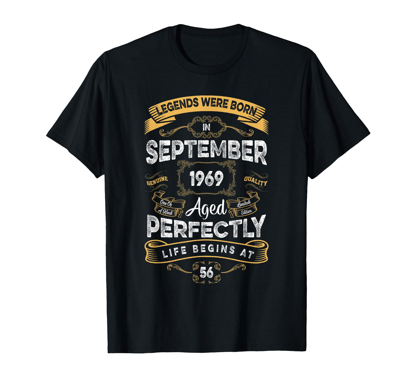 Vintage 56th Birthday Legends Were Born In September 1969 T-Shirt