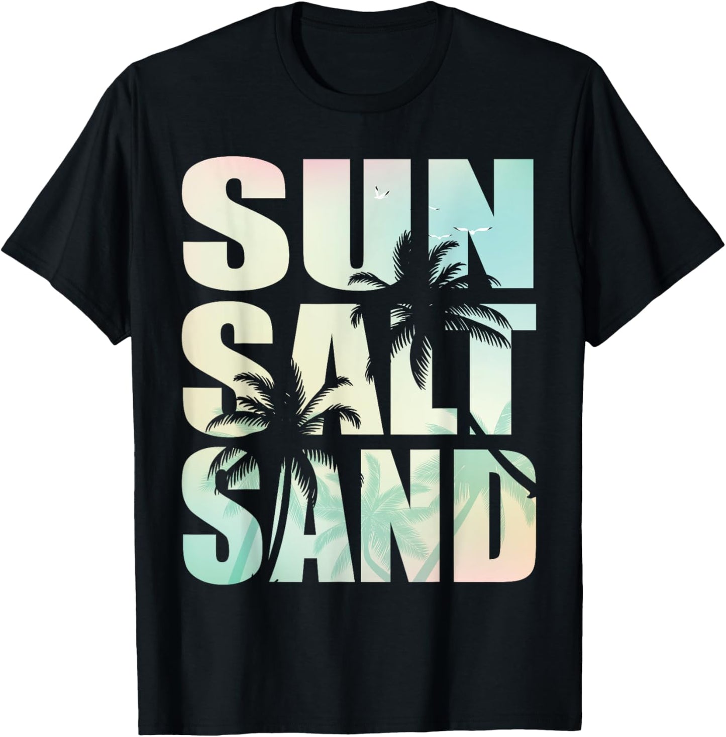 Retro Summer Sun Salt Sand Beach Girl's Trip T-Shirt