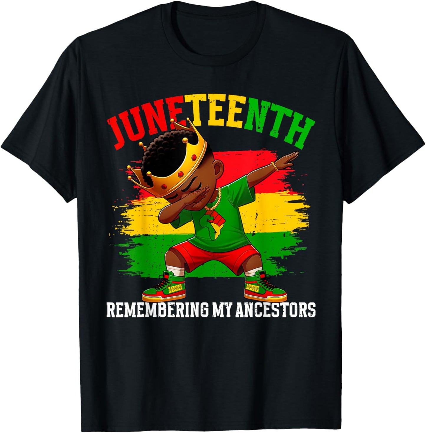 Juneteenth Remembering My Ancestors Shirts Black Boys Kids T-Shirt