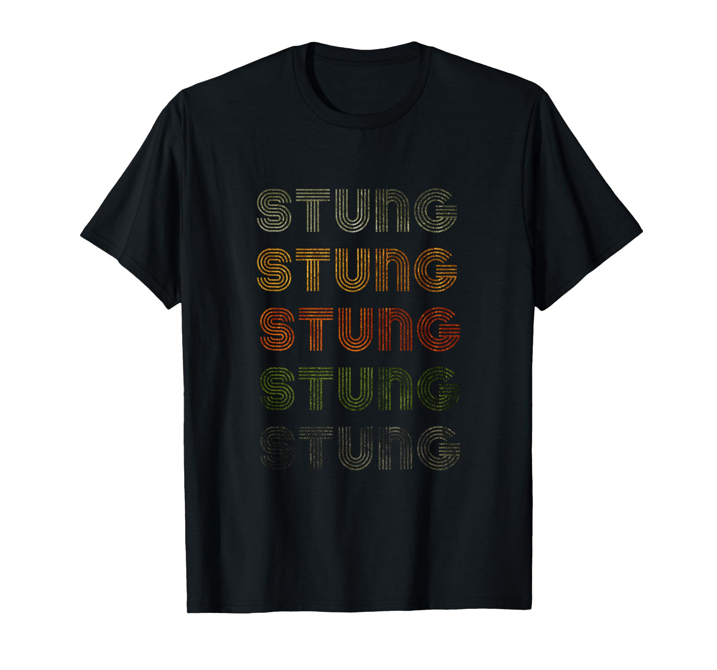 Love Heart Stung Tee Grunge Vintage Style Black Stung T-Shirt