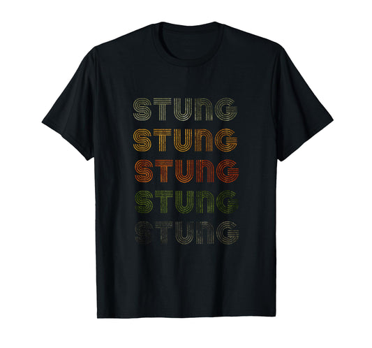 Love Heart Stung Tee Grunge Vintage Style Black Stung T-Shirt