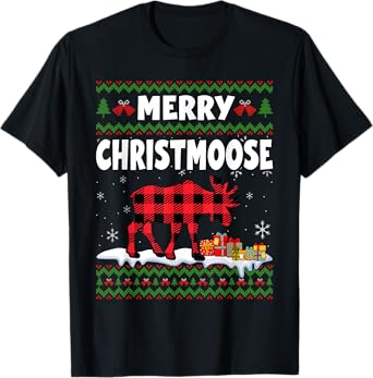 Merry Christmoose Christmas Moose Lover Xmas Holiday T-Shirt