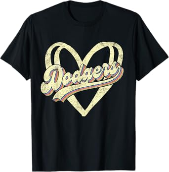 Dodgers Name Retro Vintage First Name Dodgers Lover Usa Flag T-Shirt